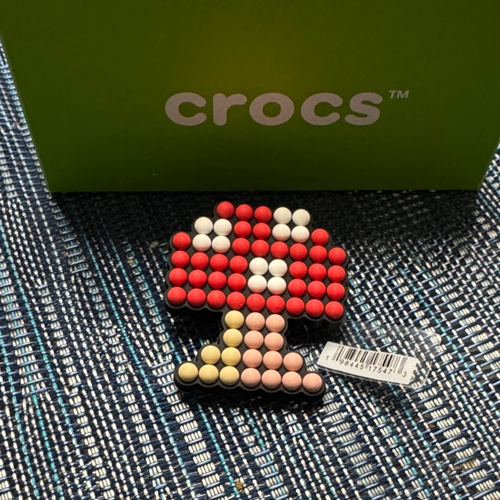 CROCS Red and White Mushroom Charm